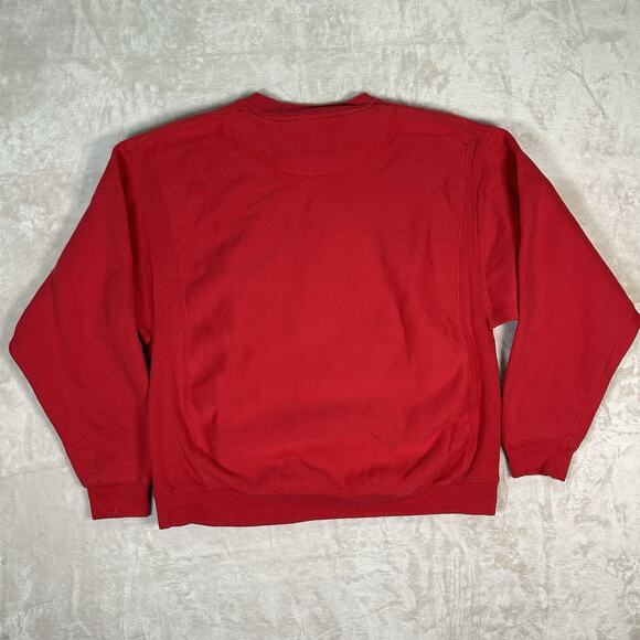 VTG Nebraska Cornhuskers NCAA Red Sweatshirt Embroidered Men's Size Large Champs - Picture 5 of 7